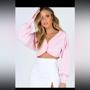 Princess polly ROSALIE CROPPED CARDIGAN PINK